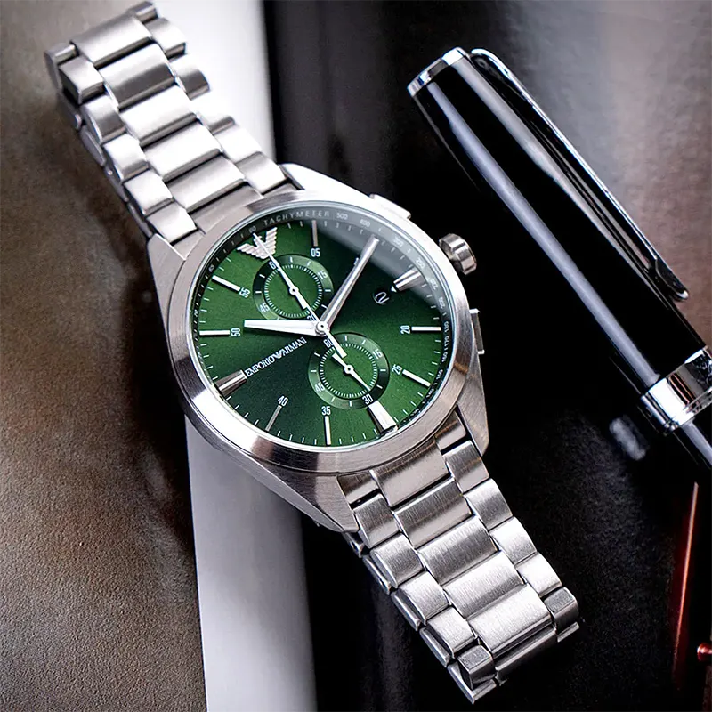 Emporio Armani Chronograph Green Dial Men's Watch | AR11480